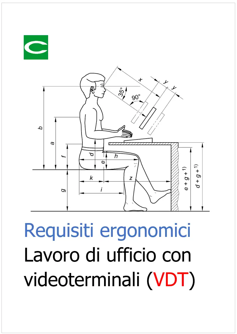 Requisiti ergonomici per il lavoro di ufficio con videoterminali (VDT) Requisiti ergonomici per il lavoro di ufficio con videoterminali (VDT)